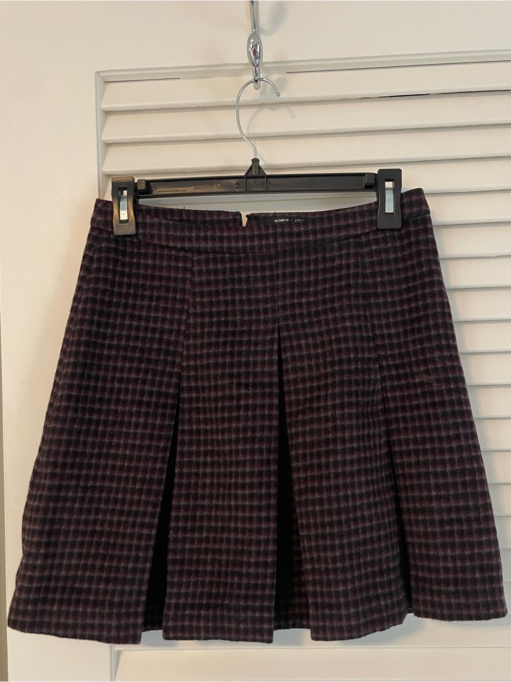 Pleated Plaid Mini Skirt